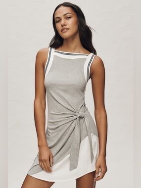 NWT Anthropologie Daily Practice Overload Tie-Waist Mini Dress L